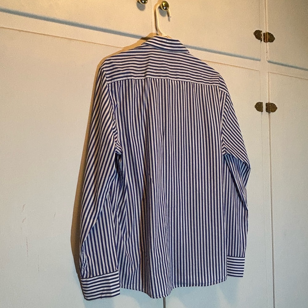 Classic Navy Striped Men's Shirt - Picture 5 of 9